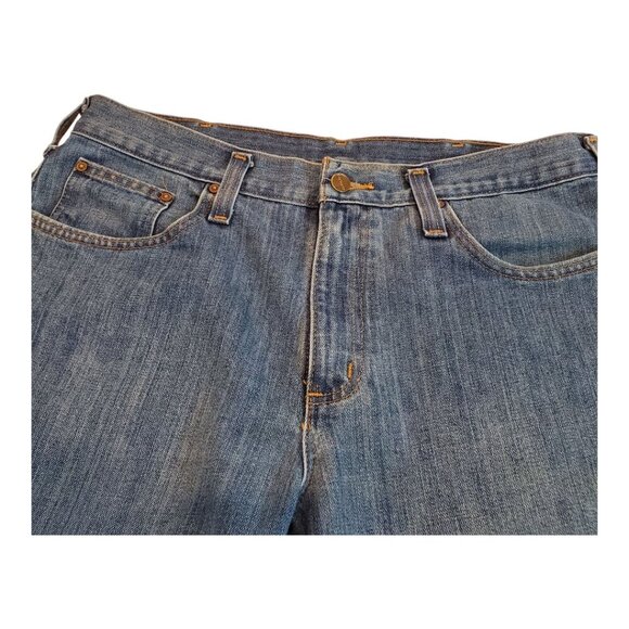 CARHARTT SZ M (12-14) Short Petite Cropped Straight-leg Work Jeans - Picture 2 of 6